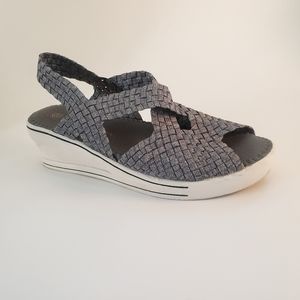 Bernie Mev Gray Wedge Sandles